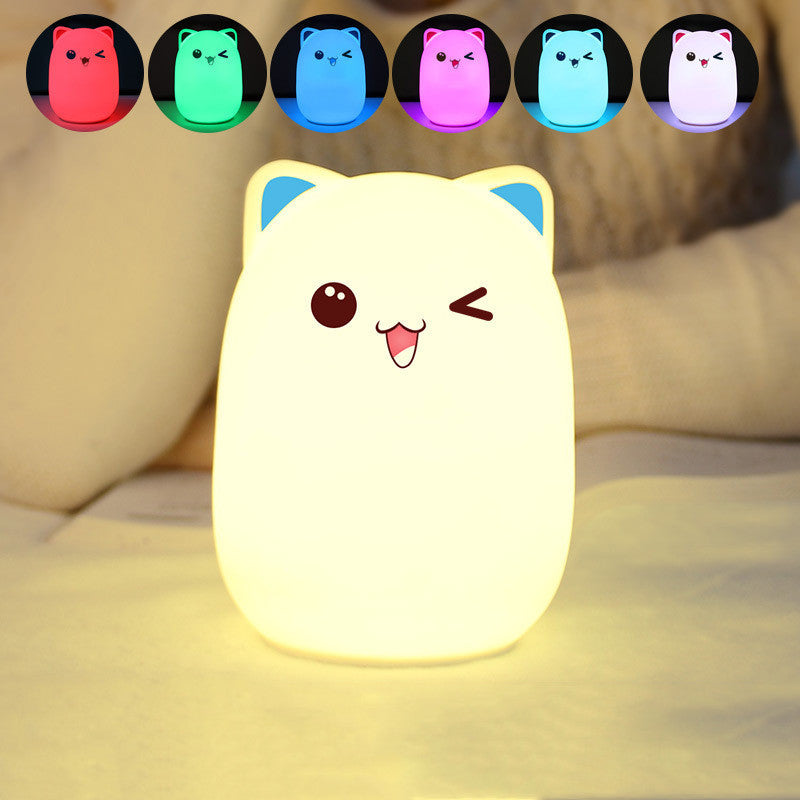 Triušio formos silikoninė naktinė lemputė