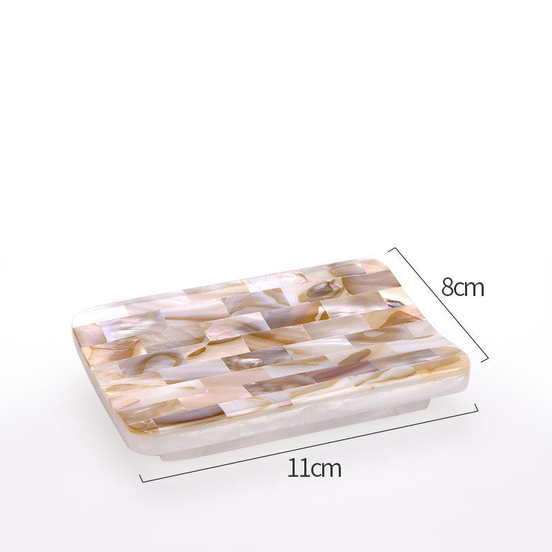 Prabangus „Shell“ vonios kambario komplektas – dantų šepetėlio laikiklis, muilo ir losjono dozatorius