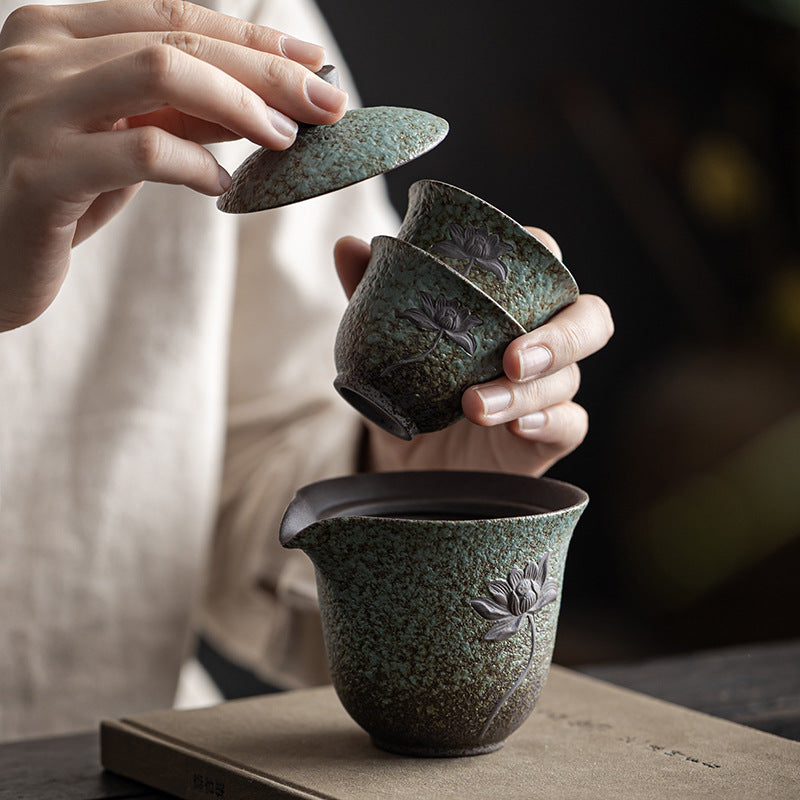 Keraminis nešiojamas arbatos rinkinys