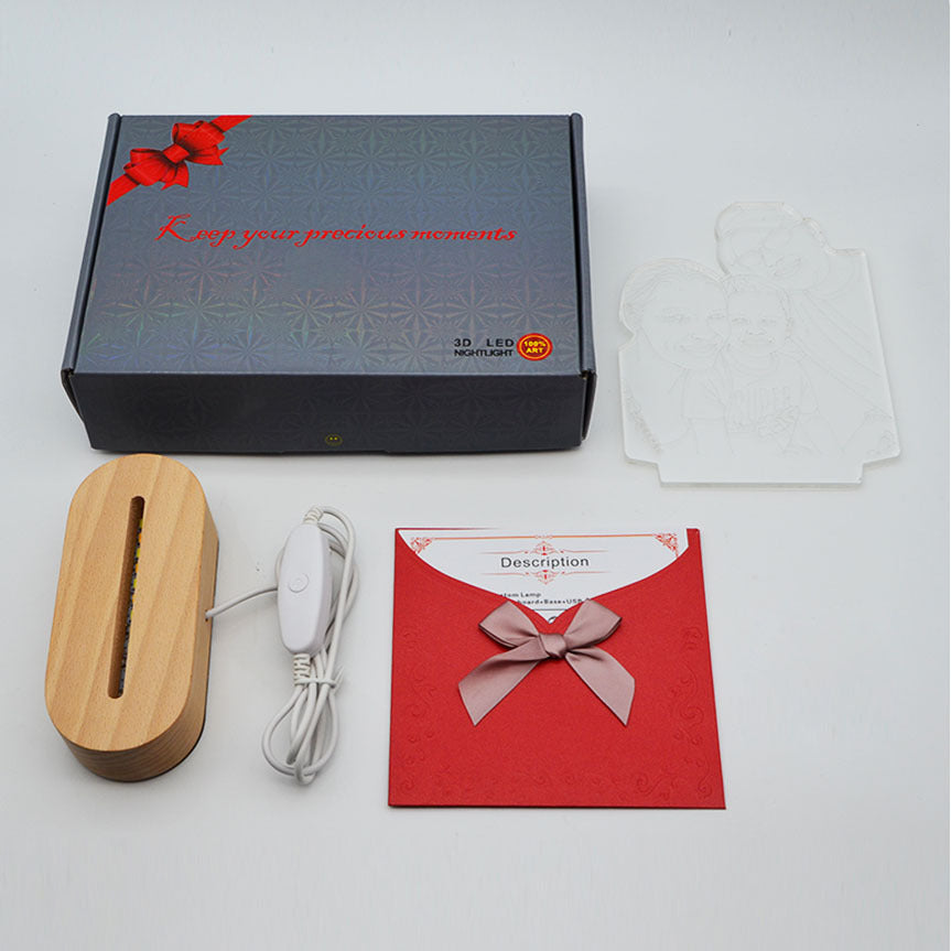 Pasirinktų nuotraukų 3D naktinė lempa