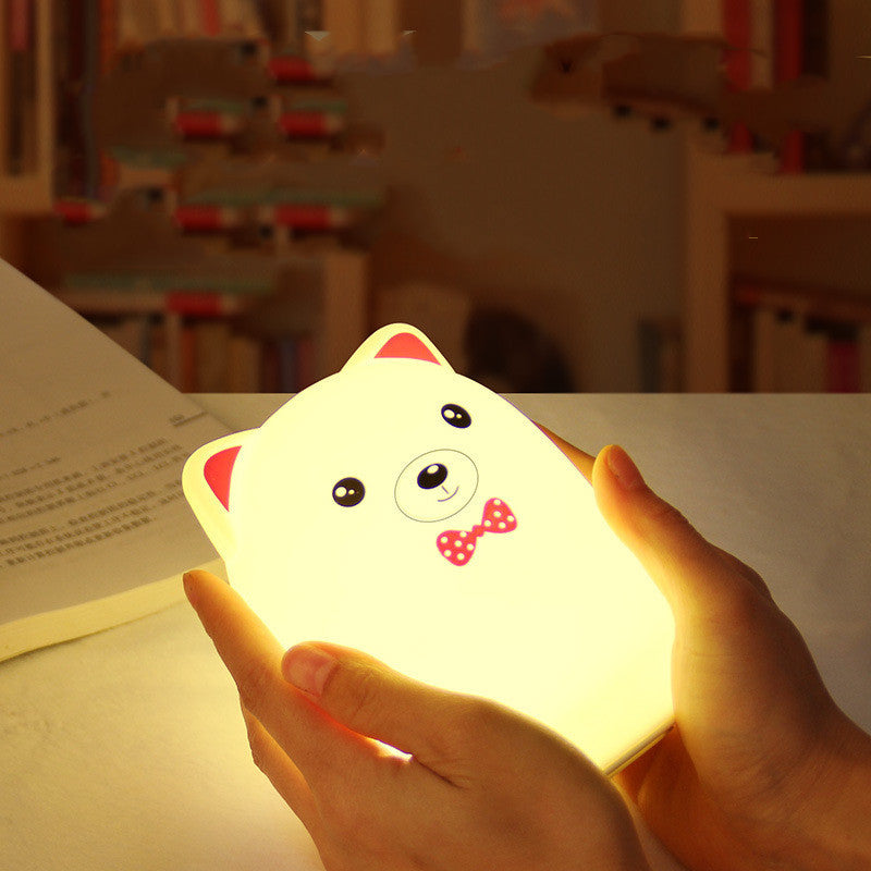 Triušio formos silikoninė naktinė lemputė